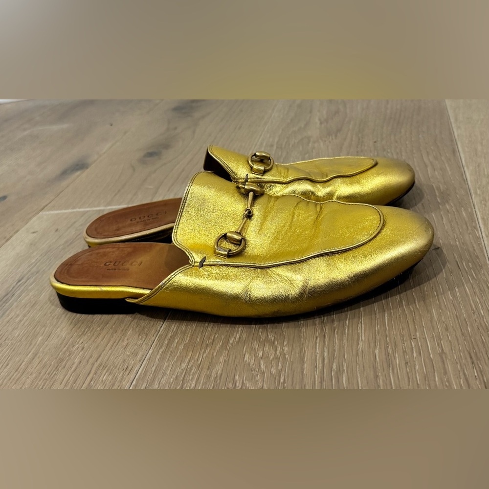 Gucci Women's Gold Mules
